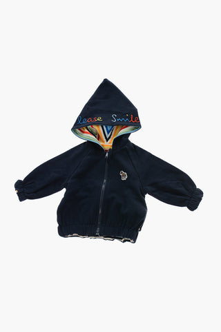 Reversible Sweatshirt with Hood and Zip Closure