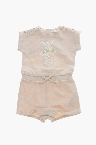 Romper Suit with Golden Buttons