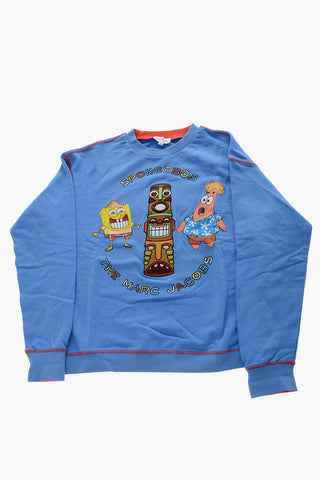 THE MARC JACOBS X SPONGEBOB Printed and Embroidered Crew-Neck Sweatshirt