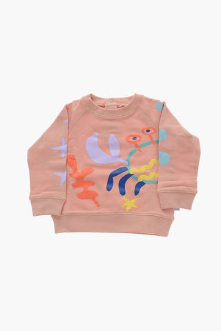 Printed Shorts and Long Sleeve Crew-Neck T-shirt Set