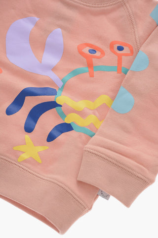 Printed Shorts and Long Sleeve Crew-Neck T-shirt Set
