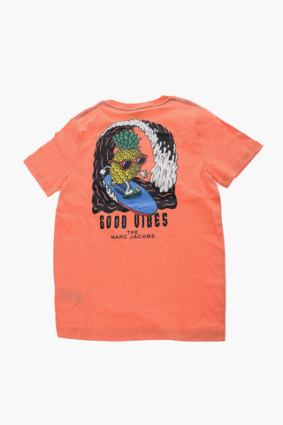 THE MARC JACOBS Crew-Neck T-shirt with Good Vibes Print