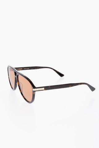 Tortoiseshell LOGO Aviator Sunglasses