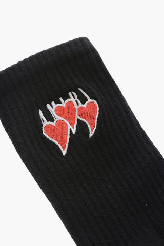 Embroidered HEARTS Socks