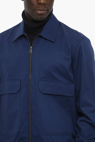 Solid Color MINIMAL HYBRID Overshirt with Maxi Pockets