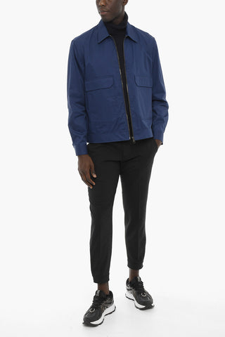 Solid Color MINIMAL HYBRID Overshirt with Maxi Pockets