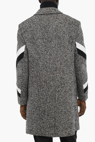 Two-Tone Chesterfield Coat with Modernist Details on The Forearms