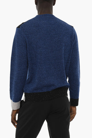 Slim Fit Wool Blend Crew-neck Sweater