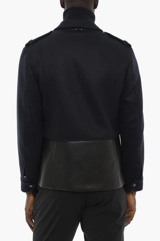 Utility Jacket with Faux Leather Pockets