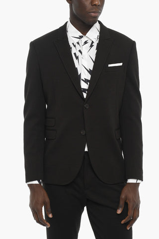 slim fit peak lapel 2-button suit
