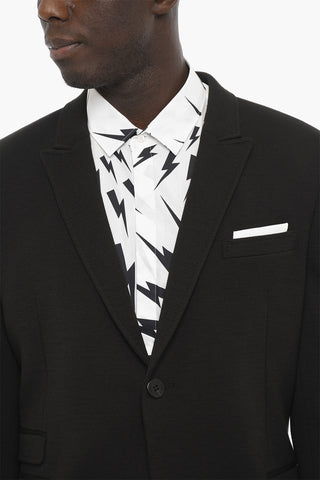 slim fit peak lapel 2-button suit