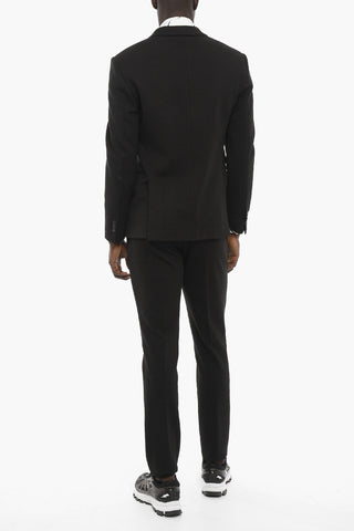 slim fit peak lapel 2-button suit