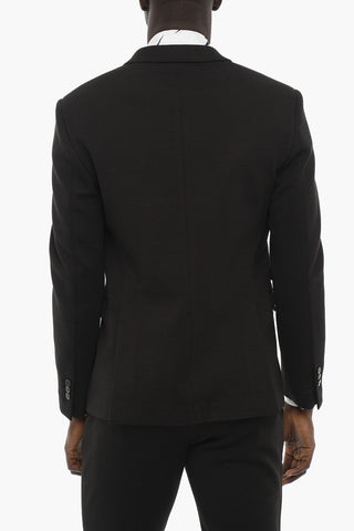 slim fit peak lapel 2-button suit
