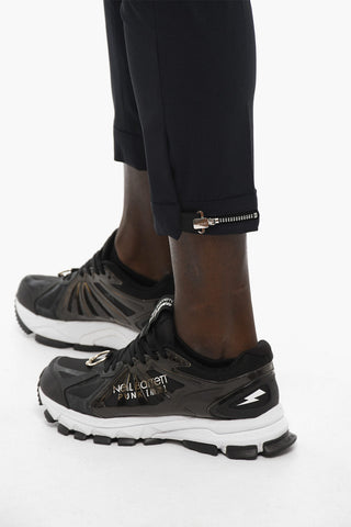 Pantaloni Loose Fit con Zip Alla Caviglia