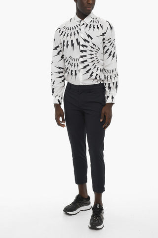 Pantaloni Loose Fit con Zip Alla Caviglia