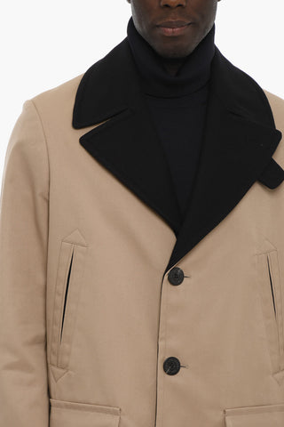 Cappotto Chesterfield Bicolore con Bottoni Logati