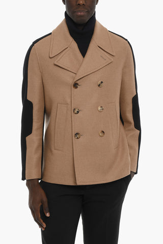 Cappotto Peacoat Doppiopetto in Twill con Dettaglio Modernist