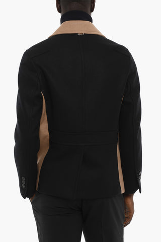 Cappotto Peacoat Doppiopetto in Twill con Dettaglio Modernist