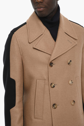 Cappotto Peacoat Doppiopetto in Twill con Dettaglio Modernist