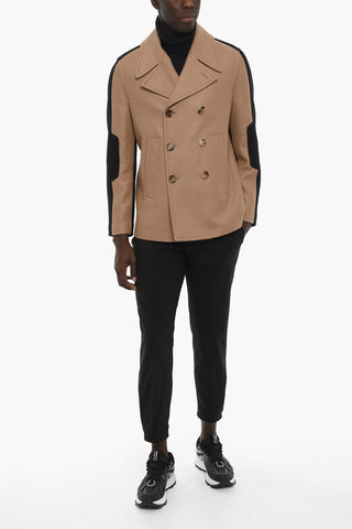 Cappotto Peacoat Doppiopetto in Twill con Dettaglio Modernist