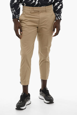 Slim Fit Chino Pants with Ankle Buckle