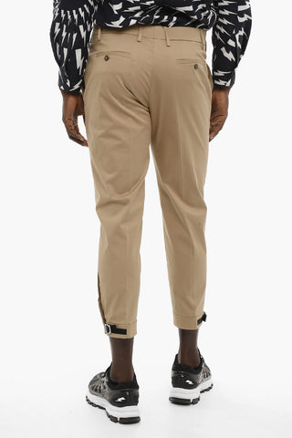Slim Fit Chino Pants with Ankle Buckle
