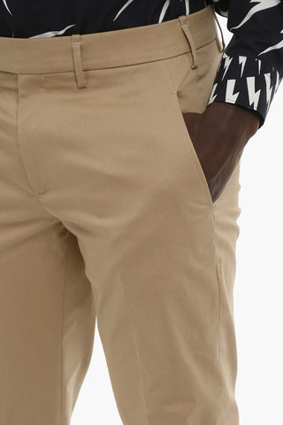 Slim Fit Chino Pants with Ankle Buckle