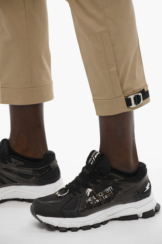 Slim Fit Chino Pants with Ankle Buckle