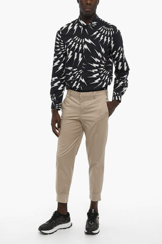 Pantaloni Chino Slim Fit con Polsino Elastico