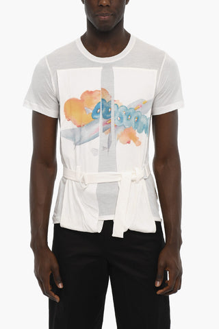 Watercolor Printed Crew-Neck T-shirt