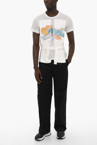 Watercolor Printed Crew-Neck T-shirt