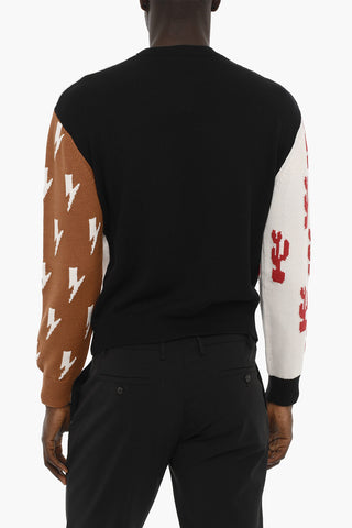 Maglia Girocollo in Cotone Ricamata