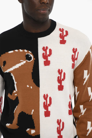 Maglia Girocollo in Cotone Ricamata