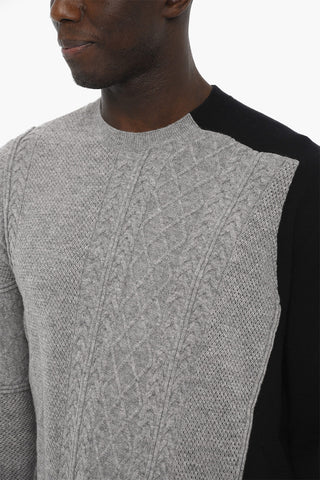 Two-Tone Wool and Cashmere MISPLACED Sweater