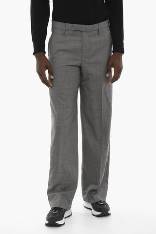 Virgin Wool Pants with Belt Loops