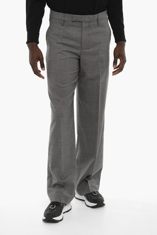 Pantaloni in Lana Vergine con Passanti