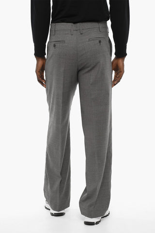 Pantaloni in Lana Vergine con Passanti