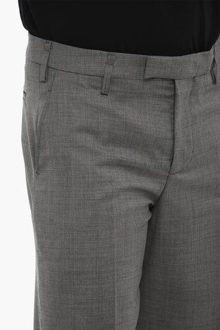 Pantaloni in Lana Vergine con Passanti