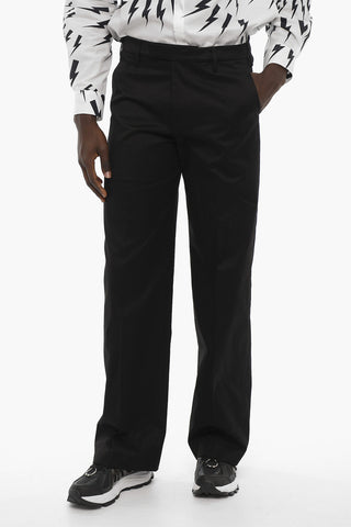 Pantaloni in Cotone Stretch con Passanti