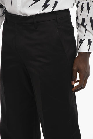 Pantaloni in Cotone Stretch con Passanti