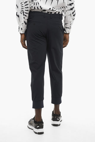 Slim Fit Pants with Ribbed Cuff