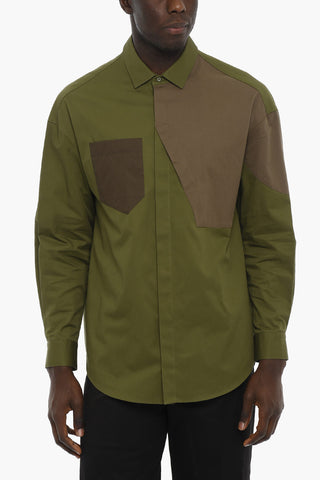 Cotton Shirt with Contrasting Breast Pockets