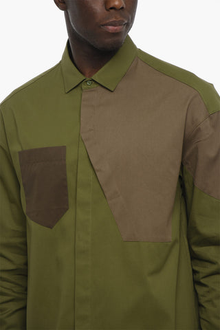 Cotton Shirt with Contrasting Breast Pockets