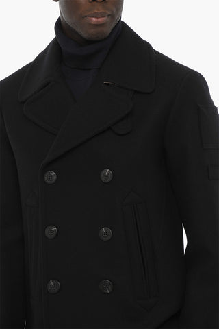 Wool Blend Double Breast Peacoat