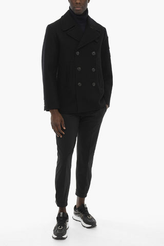 Wool Blend Double Breast Peacoat