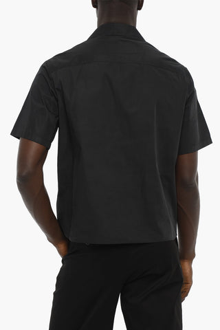Short Sleeve Technical Fabric Shirt with Breast Pockets