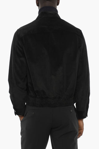 Corduroy Overshirt with Zip Closure