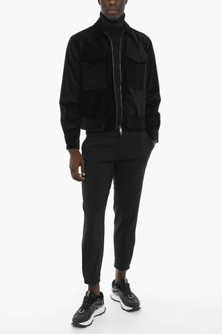 Corduroy Overshirt with Zip Closure
