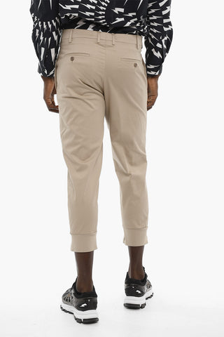 Slim Fit Pants with Ribbed Cuff