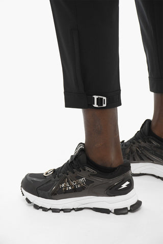 Slim Fit Pants with Adjustable Ankle
